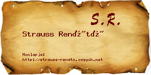 Strauss Renátó névjegykártya