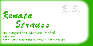renato strauss business card